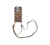 Selencia Coque de télephone Nova avec cordon et porte-cartes pour Apple iPhone 16 Pro - Leopard