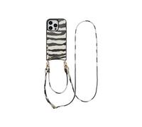 Coque de télephone Nova avec cordon et porte-cartes pour iPhone 16 Pro Max - Zazzy Zebra