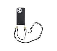 Selencia Coque de télephone Nova avec cordon et porte-cartes pour Apple iPhone 16 Pro - Noir