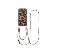Selencia Selencia Coque de télephone Nova avec cordon et porte-cartes Samsung Galaxy S25 FE Leopard Multicolore