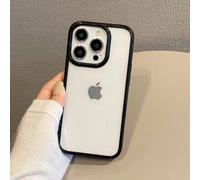 Coque De Téléphone Pare-Chocs Transparente Couleur Bonbon,Étui Arrière Souple Antichoc Pour Iphone 17 16 15 14 13 Mini 12 11 Pro Max Xr Xsxplus.Black.For 15plus Or 14plus