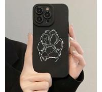 Coque de téléphone perforée à bords droits, motif patte de chat, épaisse et anti-chute, compatible avec iPhone 16/11/16Pro/16Plus/16ProMax/16E/15ProMax/13/14/12/XS/XR/7G/8P, et Samsung Galaxy S25/S25P