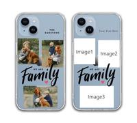 Coque de téléphone personnalisée avec photos de grands-parents - pour iPhone 16 15 14 13 12 11 X XS XR 8 7 6 - Cadeau personnalisé pour souvenirs de famille - Multicolore
