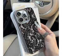 Coque De Téléphone Portable Personnalisée À Motif De Dentelle Noire,Étui Souple Pour Iphone 17 16 Pro Max 15 14 Plus 13 12 11 Xsxxr 16e 17 Air.T12282dark Grey.Iphone 11
