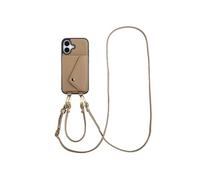 Selencia Coque de télephone Sera avec cordon et porte-cartes enveloppe pour Apple iPhone 17 - Taupe