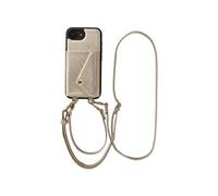 Selencia Selencia Coque de télephone Sera avec cordon et porte-cartes enveloppe iPhone 17e / 16e Champagne Dorée