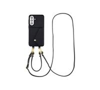 Selencia Selencia Coque de télephone Sera avec cordon et porte-cartes enveloppe pour Samsung Galaxy A57 (5G) Noir Noir