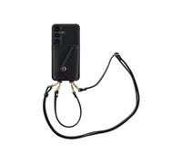 Selencia Coque de télephone Sera avec cordon et porte-cartes enveloppe pour Samsung Galaxy S24 - Noir