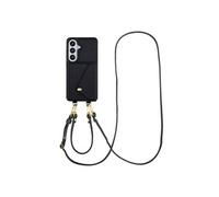 Selencia Coque de télephone Sera avec cordon et porte-cartes enveloppe pour Samsung Galaxy S26 - Noir