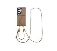 Selencia Coque de télephone Sera avec cordon et porte-cartes enveloppe pour Samsung Galaxy S26 Ultra - Taupe