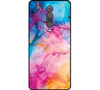 Coque de téléphone Smartphonica Convient à Xiaomi Mi 9T avec impression de marbre acrylique arc-en-ciel - Coque arrière en TPU Coque design marbre acrylique arc-en-ciel