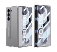 Coque de téléphone Tout Compris à charnière magnétique pour Samsung Galaxy Z Fold 6, Coque de téléphone à clapet avec Support pour Z Fold6 (Gris, pour Fold 6)