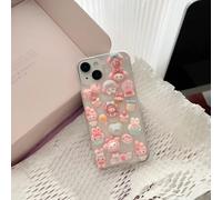 Coque de téléphone transparente 3D Sanrio Y2K My Melody Kuromi, étui souple antichoc pour iPhone 16 15 Pro Max 14 13 12 11 Pro Max B