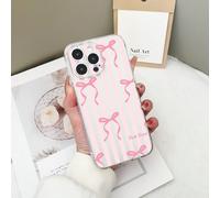 Coque de téléphone transparente en TPU antichoc avec motif nœud à rayures roses, compatible avec les téléphones Android Samsung Galaxy S23 Ultra/A14/A24, Note 12 Pro/Pixel 8/8 Pro/9 Pro XL (1 pièce) G
