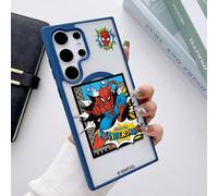 Coque de téléphone transparente Marvel Spider-Man - Impression de bandes dessinées rétro "The Amazing Spider-Man", compatible MagSafe pour Samsung S26 Ultra/S26 Edge/S26 Plus/S26/S25 Ultra/S25 Plus/S2