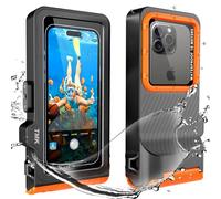 Coque de téléphone Universelle étanche avec écran Tactile sous-Marin pour la plongée avec Tuba, IP68 Plongée sous-Marine Professionnelle [50ft/15m] Coque pour iPhone 15 14 13 12 11 Pro Max Plus XS XR