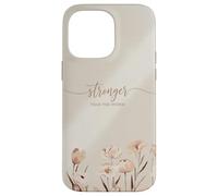 Coque de téléphone vers biblique, Stronger Than The Storm Coque pour iPhone 14 Pro Max