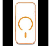 Coque DeLOCK pour iPhone 17 Pro compatible MagSafe TPU et polycarbonate orange transparent avec aimant intégré