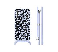 imoshion imoshion Coque design en silicone avec cordon Samsung Galaxy A15 (5G/4G) Animal Lila Multicolore