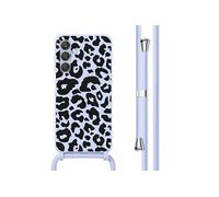 imoshion imoshion Coque design en silicone avec cordon pour Samsung Galaxy A25 (5G) Animal Lila Multicolore