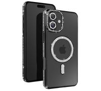 Coque - Diamant - iPhone 16 Plus - Protection MagSafe - Contour Strass - Élégante
