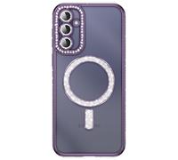 Coque Diamant pour Galaxy S26 Plus, Anneau Magnétique et Contouré/