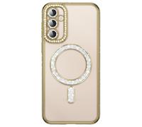 Coque Diamant pour Galaxy S26 Plus, Anneau Magnétique et Contouré, Dorée