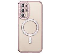 Coque Diamant pour Galaxy S26 Ultra, Anneau Magnétique et Contouré/