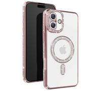 Avizar Coque Diamant pour iiPhone 16 Plus Protection Contour Strass