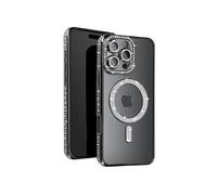 Coque Diamant pour iiPhone 16 Pro Protection MagSafe Contour Strass Noir