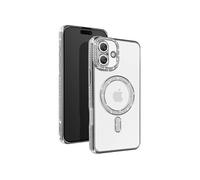 Avizar Coque Diamant pour iiPhone 16 Protection Contour Strass Argent