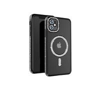 Coque Diamant pour iPhone 11 Protection MagSafe Contour Strass Noir