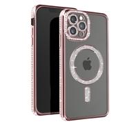 Avizar Coque Diamant pour iPhone 12 Pro Max Protection Contour Strass