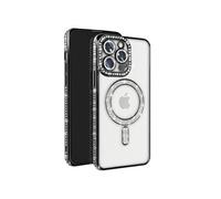 Coque Diamant pour iPhone 13 Pro MagSafe Contour Strass Argent