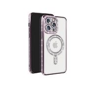 Avizar Coque Diamant pour iPhone 13 Pro Contour Strass Violet