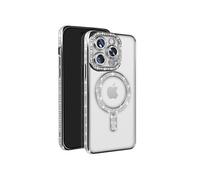 Coque Diamant pour iPhone 14 Pro MagSafe Contour Strass Argent