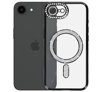 Coque Diamant pour iPhone 16e MagSafe Contour Strass Noir