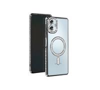 Coque Diamant pour Samsung Galaxy A06 MagSafe Contour Strass Noir