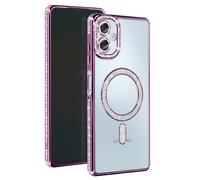 Avizar Coque Diamant pour Samsung Galaxy A06 Contour Strass Violet