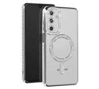 Avizar Coque Diamant pour Samsung Galaxy A16 Contour Strass Argent