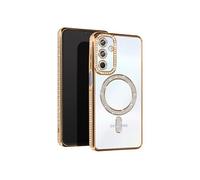 Coque Diamant pour Samsung Galaxy A25 MagSafe Contour Strass Dorée