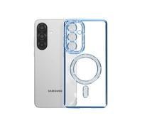 Coque Diamant pour Samsung Galaxy A36 MagSafe Contour Strass Bleu