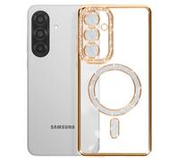 Coque Diamant pour Samsung Galaxy A36 MagSafe Contour Strass Dorée