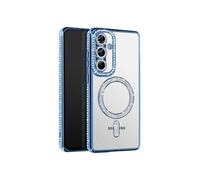 Avizar Coque Diamant pour Samsung Galaxy A56 Contour Strass Bleu