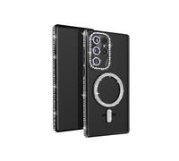 Coque Diamant pour Samsung Galaxy S22 Ultra MagSafe Contour Strass Noir
