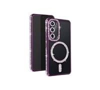 Coque Diamant pour Samsung Galaxy S23 MagSafe Contour Strass Violet