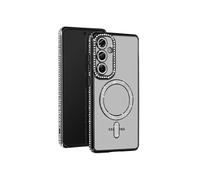 Coque Diamant pour Samsung Galaxy S24 FE MagSafe Contour Strass Noir