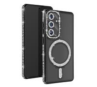 Coque Diamant pour Samsung Galaxy S24 Plus MagSafe Contour Strass Noir