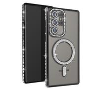 Coque Diamant pour Samsung Galaxy S24 Ultra MagSafe Contour Strass Noir