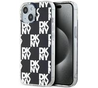 Coque DKNY IML à carreaux noirs monochromes pour iPhone 15 Plus